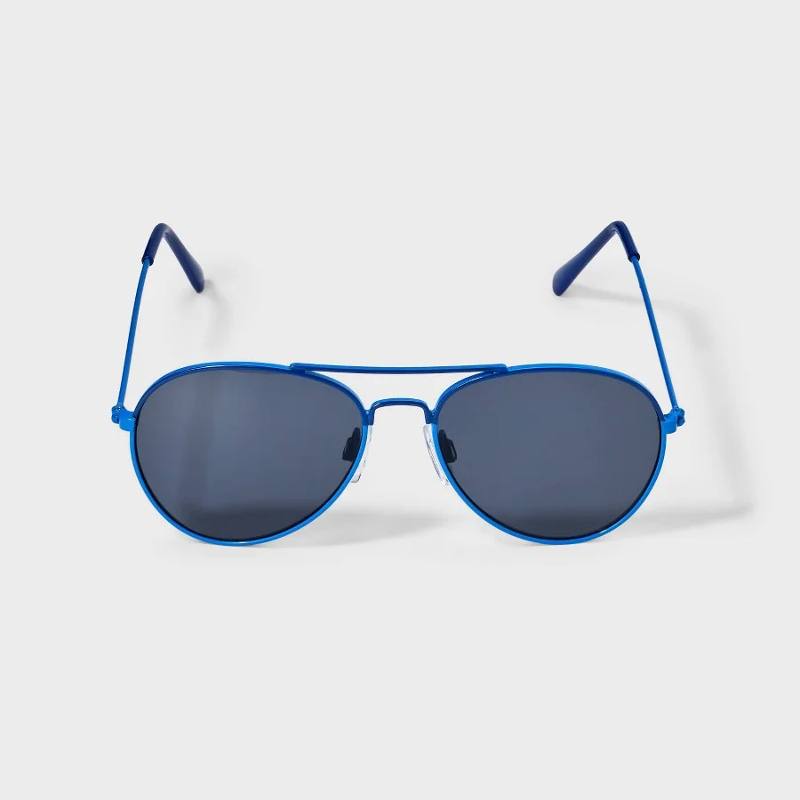 Blue Cat & Jack boys aviator sunglasses on a white background