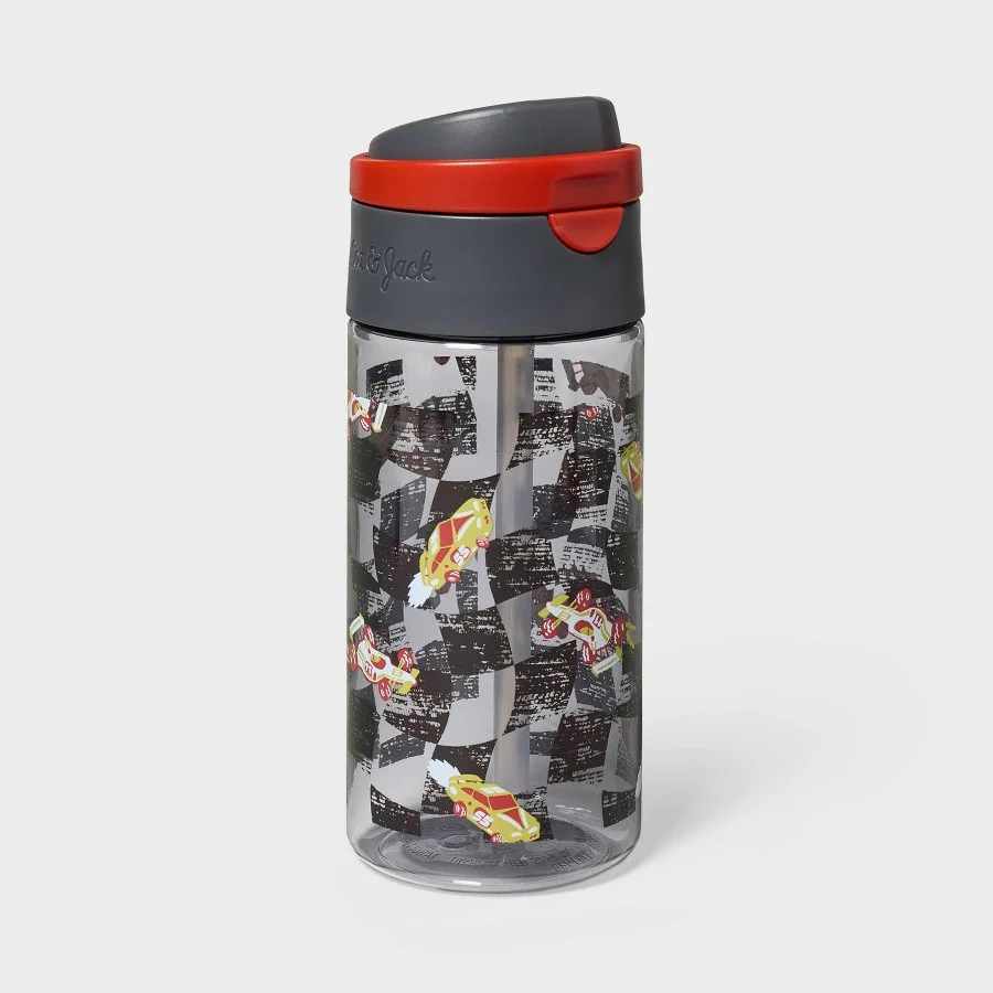 Cat & Jack kids 16oz dinosaur portable water bottle on a white background