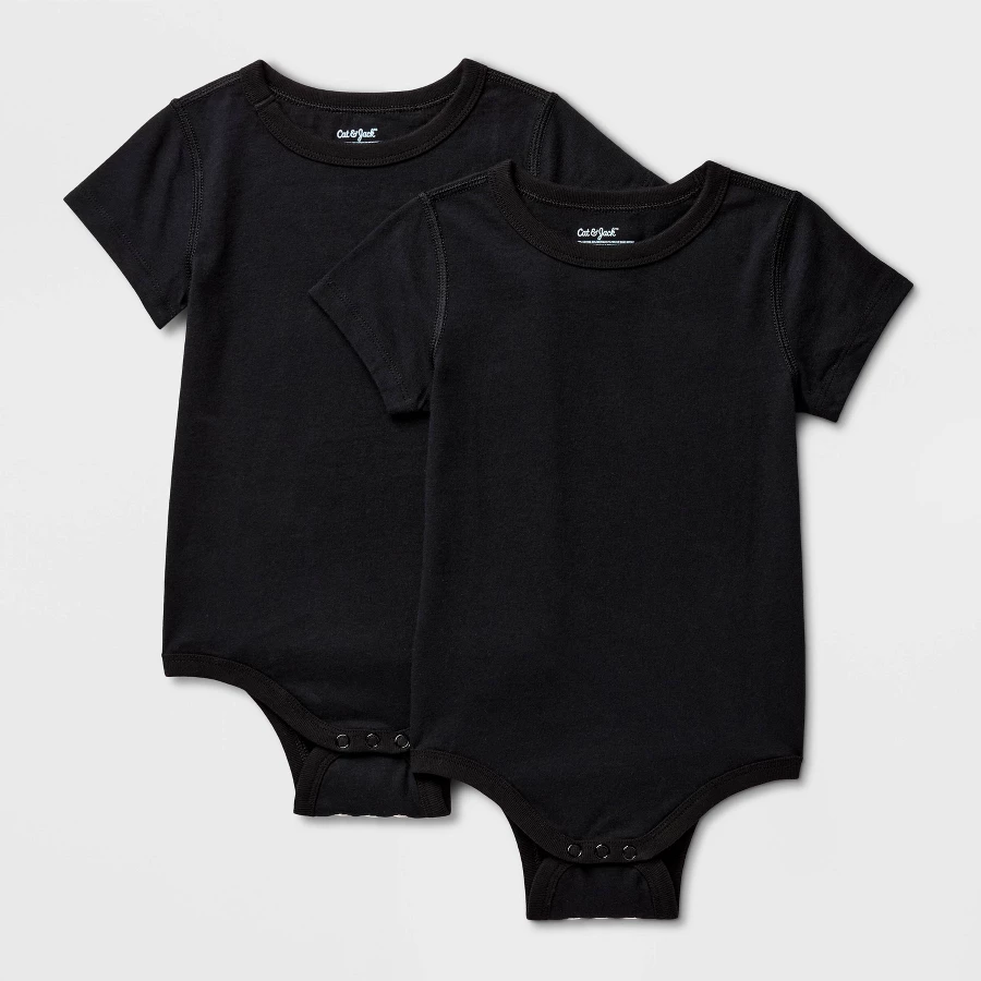 Toddler Adaptive 2-Pack Short-Sleeve Bodysuit in neutral solid colorways