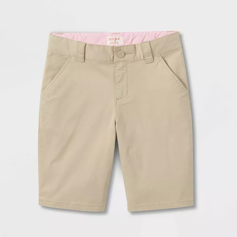 Cat & Jack Girls' Uniform Chino Shorts